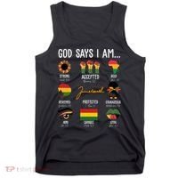 God Says I Am Celebrating Black Freedom 1865 Juneteenth Tank Top thumb 0