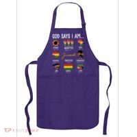 God Says I Am Celebrating Black Freedom 1865 Juneteenth Apron thumb 0