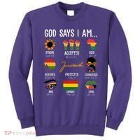 God Says I Am Celebrating Black Freedom 1865 Juneteenth Sweatshirt thumb 0
