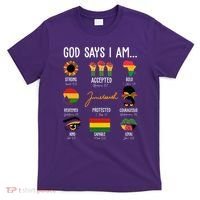 God Says I Am Celebrating Black Freedom 1865 Juneteenth T-Shirt thumb 0