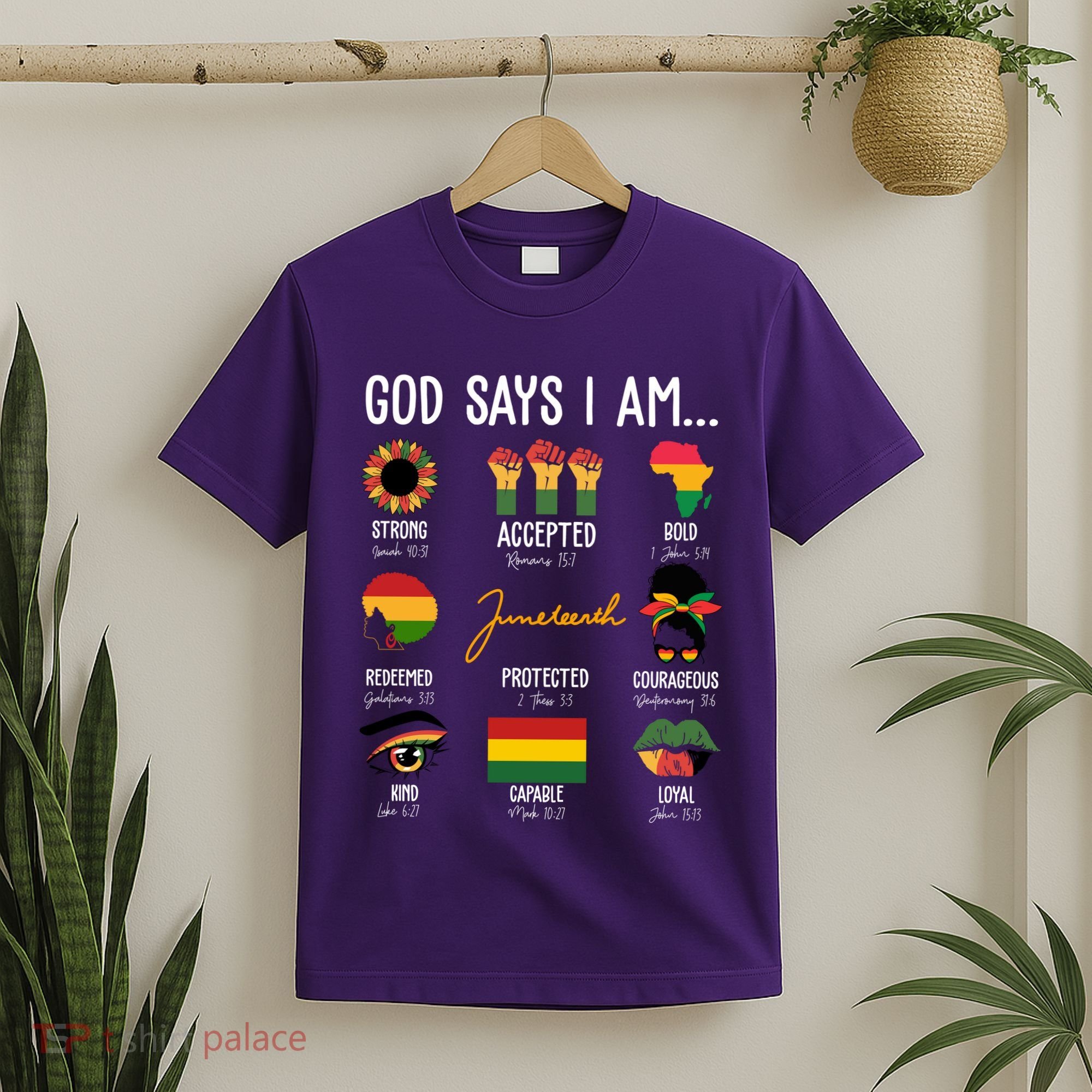 God Says I Am Celebrating Black Freedom 1865 Juneteenth T-Shirt