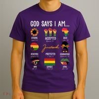 God Says I Am Celebrating Black Freedom 1865 Juneteenth T-Shirt thumb 3