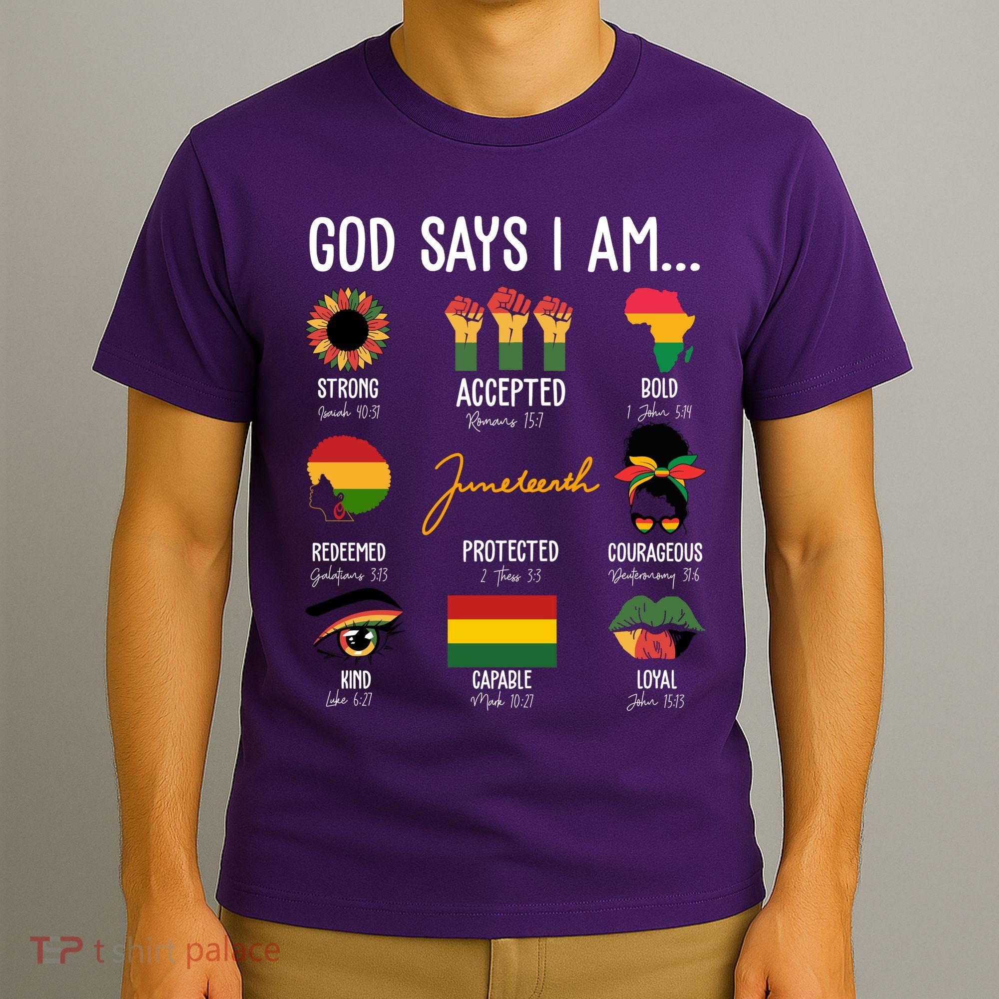 God Says I Am Celebrating Black Freedom 1865 Juneteenth T-Shirt