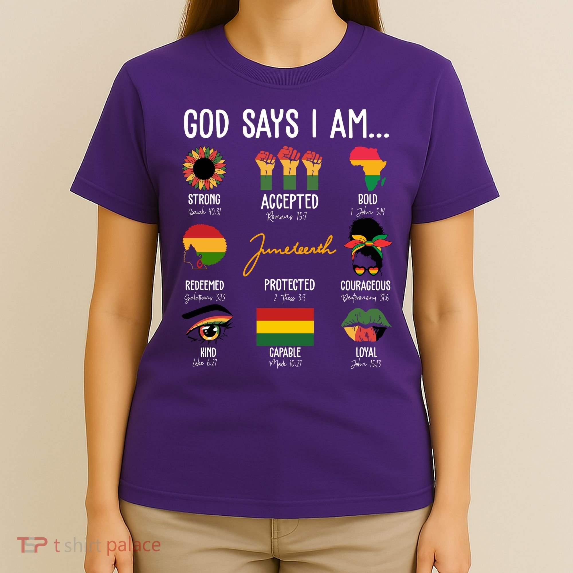 God Says I Am Celebrating Black Freedom 1865 Juneteenth T-Shirt