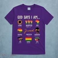 God Says I Am Celebrating Black Freedom 1865 Juneteenth T-Shirt thumb 5