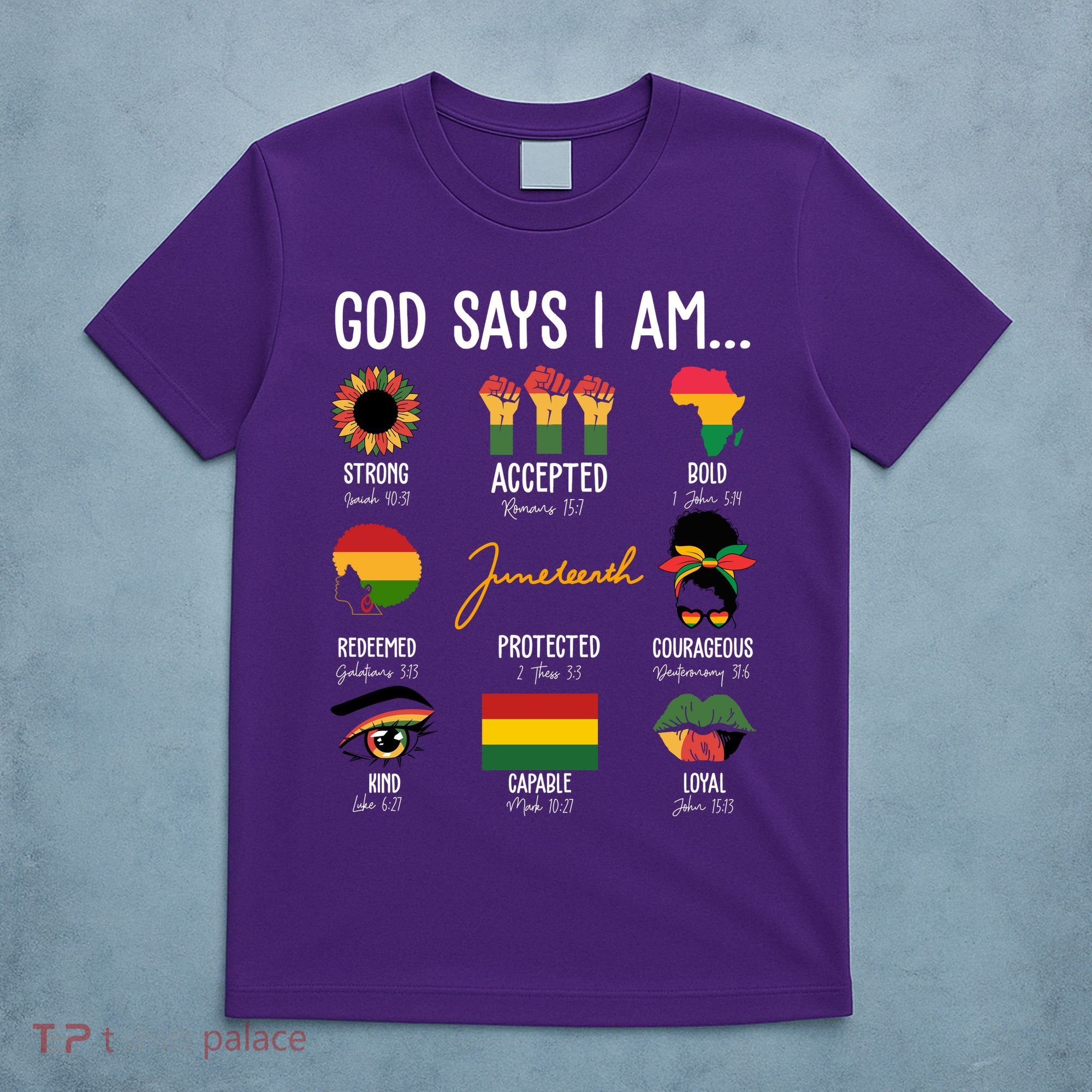 God Says I Am Celebrating Black Freedom 1865 Juneteenth T-Shirt