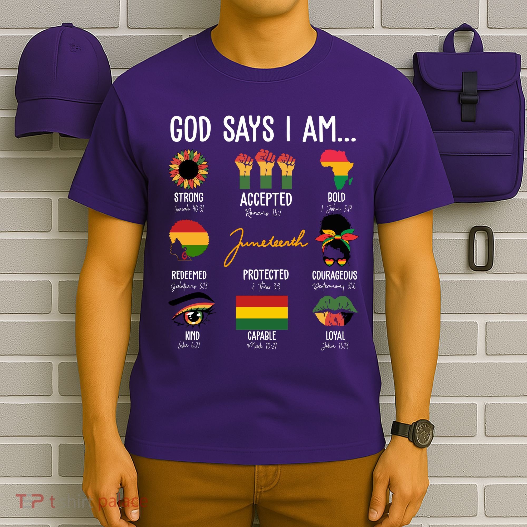 God Says I Am Celebrating Black Freedom 1865 Juneteenth T-Shirt