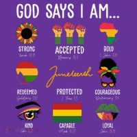 God Says I Am Celebrating Black Freedom 1865 Juneteenth Mousepad thumb 1