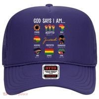 God Says I Am Celebrating Black Freedom 1865 Juneteenth Hat thumb 0