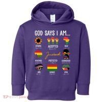 God Says I Am Celebrating Black Freedom 1865 Juneteenth Toddler Hoodie thumb 0