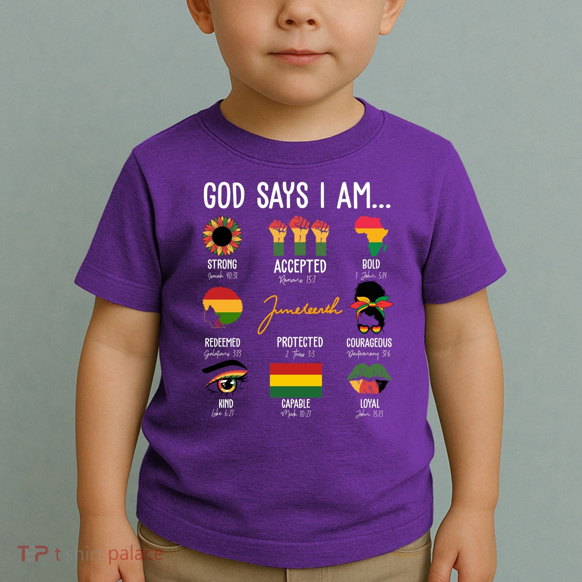 God Says I Am Celebrating Black Freedom 1865 Juneteenth Toddler T-Shirt