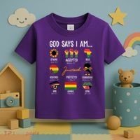 God Says I Am Celebrating Black Freedom 1865 Juneteenth Toddler T-Shirt thumb 3