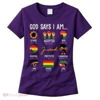 God Says I Am Celebrating Black Freedom 1865 Juneteenth Women's T-Shirt thumb 0