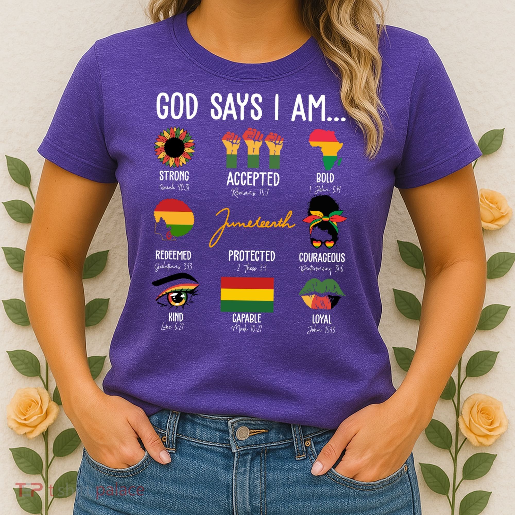 God Says I Am Celebrating Black Freedom 1865 Juneteenth Women's T-Shirt