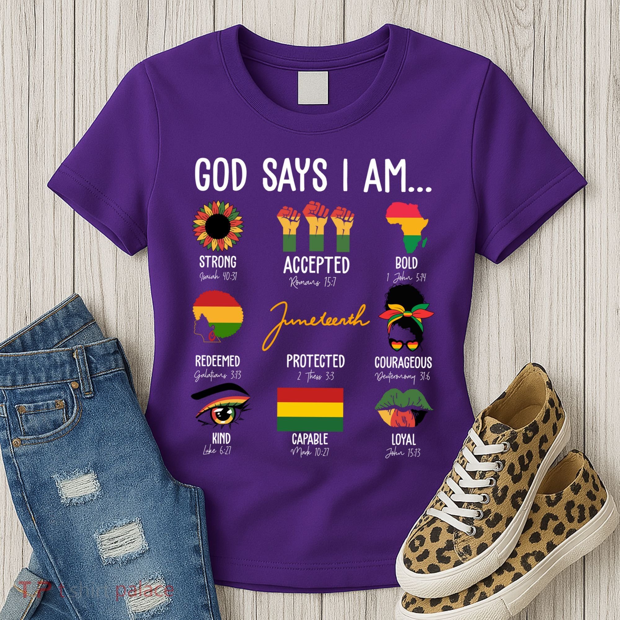 God Says I Am Celebrating Black Freedom 1865 Juneteenth Women's T-Shirt