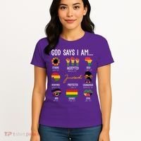 God Says I Am Celebrating Black Freedom 1865 Juneteenth Women's T-Shirt thumb 4