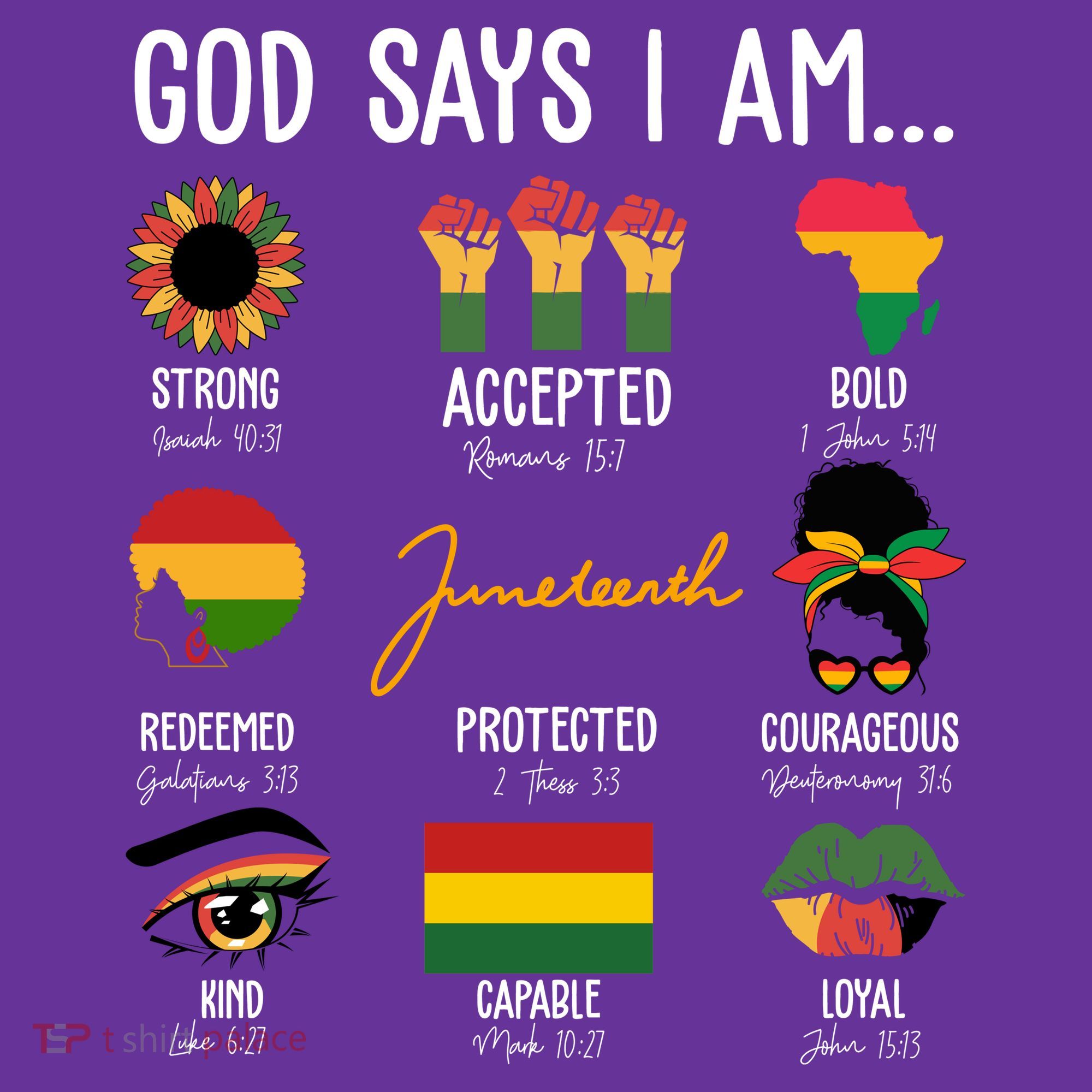 God Says I Am Celebrating Black Freedom 1865 Juneteenth Kids Sweatshirt