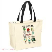 God Says I Am Teacher Tote Bag thumb 2