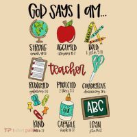 God Says I Am Teacher Tote Bag thumb 4