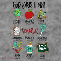 God Says I Am Teacher Toddler Hoodie thumb 2