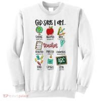 God Says I Am Teacher Sweatshirt thumb 0