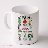 God Says I Am Teacher Coffee Mug thumb 0