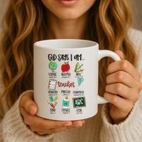 God Says I Am Teacher Coffee Mug thumb 3