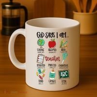 God Says I Am Teacher Coffee Mug thumb 4