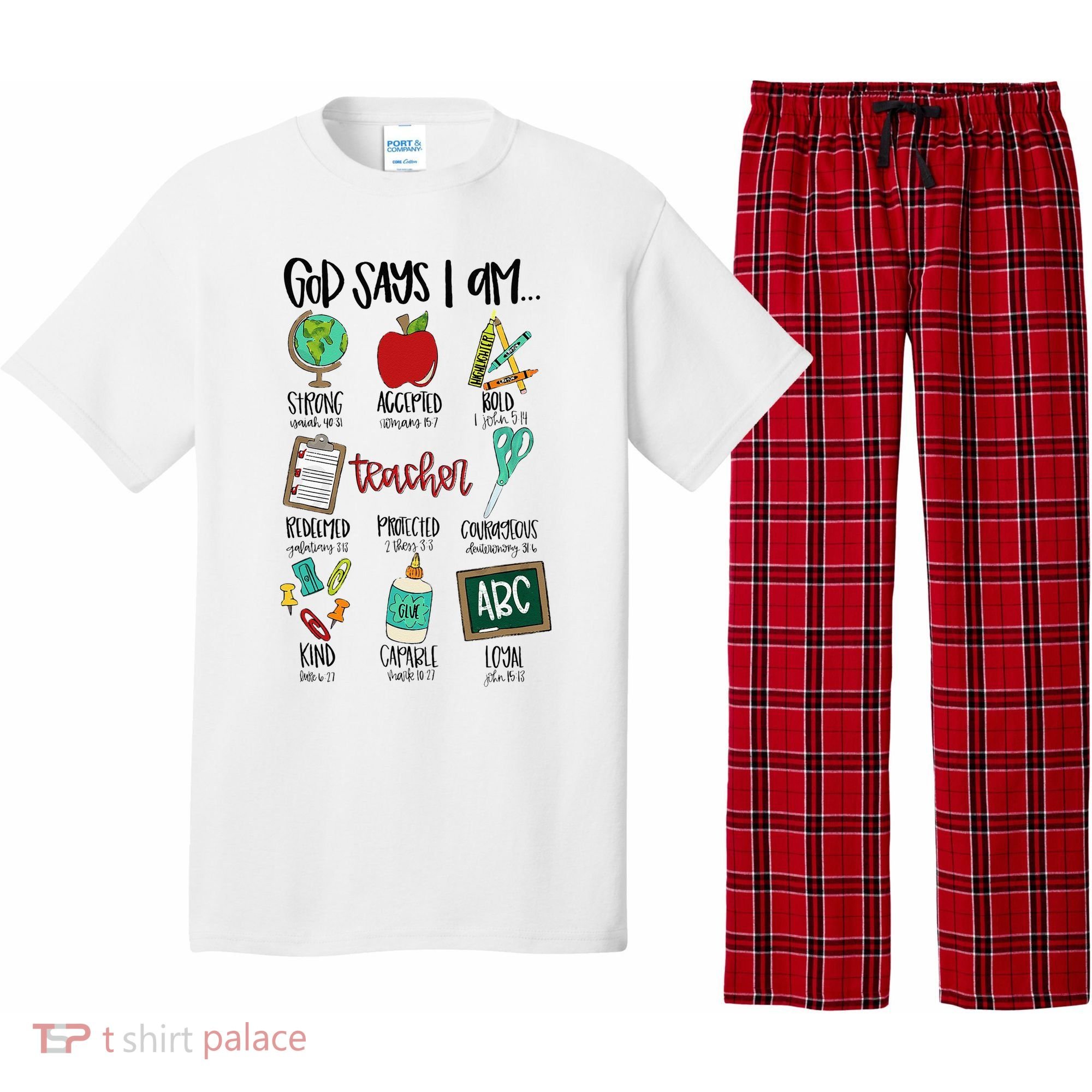God Says I Am Teacher Pajama Set