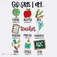 God Says I Am Teacher Mousepad thumb 1