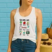 God Says I Am Teacher Women's Tank Top thumb 2