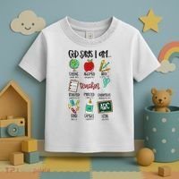 God Says I Am Teacher Toddler T-Shirt thumb 3