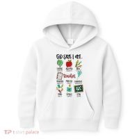 God Says I Am Teacher Kids Hoodie thumb 0