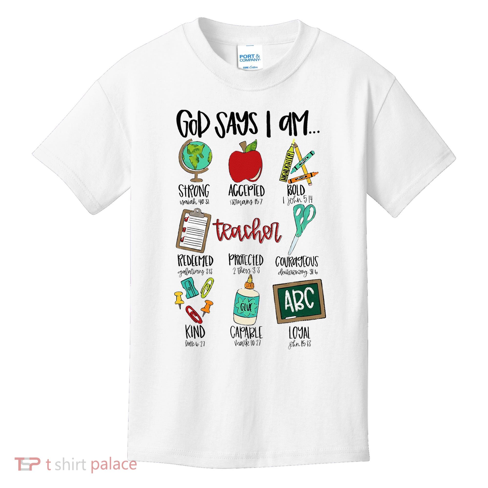 God Says I Am Teacher Kids T-Shirt