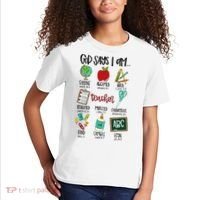 God Says I Am Teacher Kids T-Shirt thumb 2