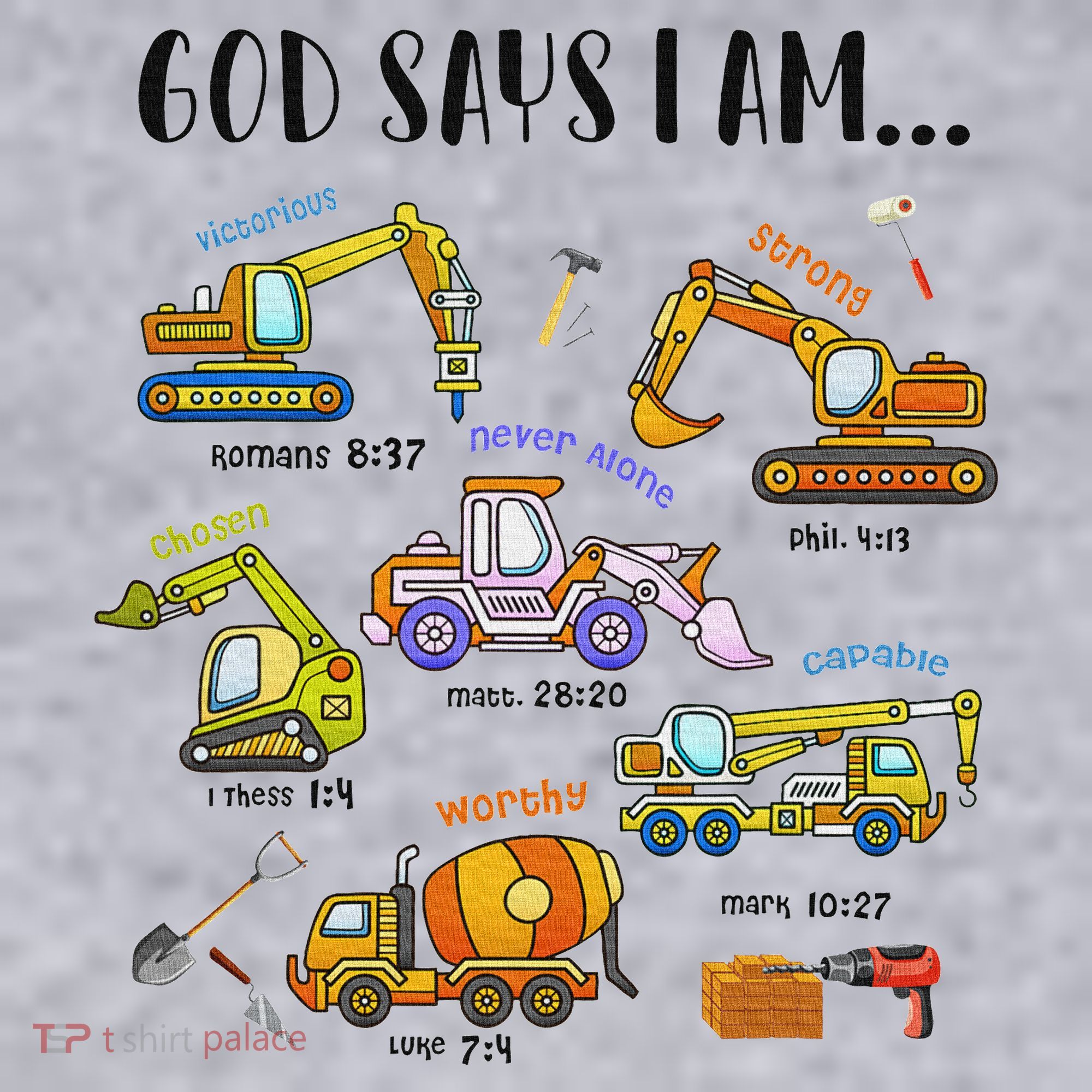 God Says I Am Cute Construction Christian Women's Sweatshirt