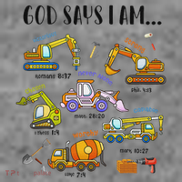 God Says I Am Cute Construction Christian Toddler Hoodie thumb 2