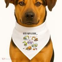 God Says I Am Cute Construction Christian USA-Made Doggie Bandana thumb 1