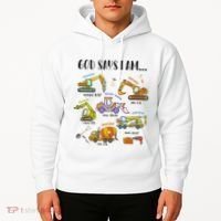 God Says I Am Cute Construction Christian Hoodie thumb 2