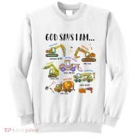 God Says I Am Cute Construction Christian Sweatshirt thumb 0