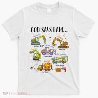 God Says I Am Cute Construction Christian T-Shirt thumb 0