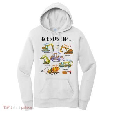 God Says I Am Cute Construction Christian Women's Hoodie