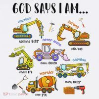 God Says I Am Cute Construction Christian Women's Tank Top thumb 5