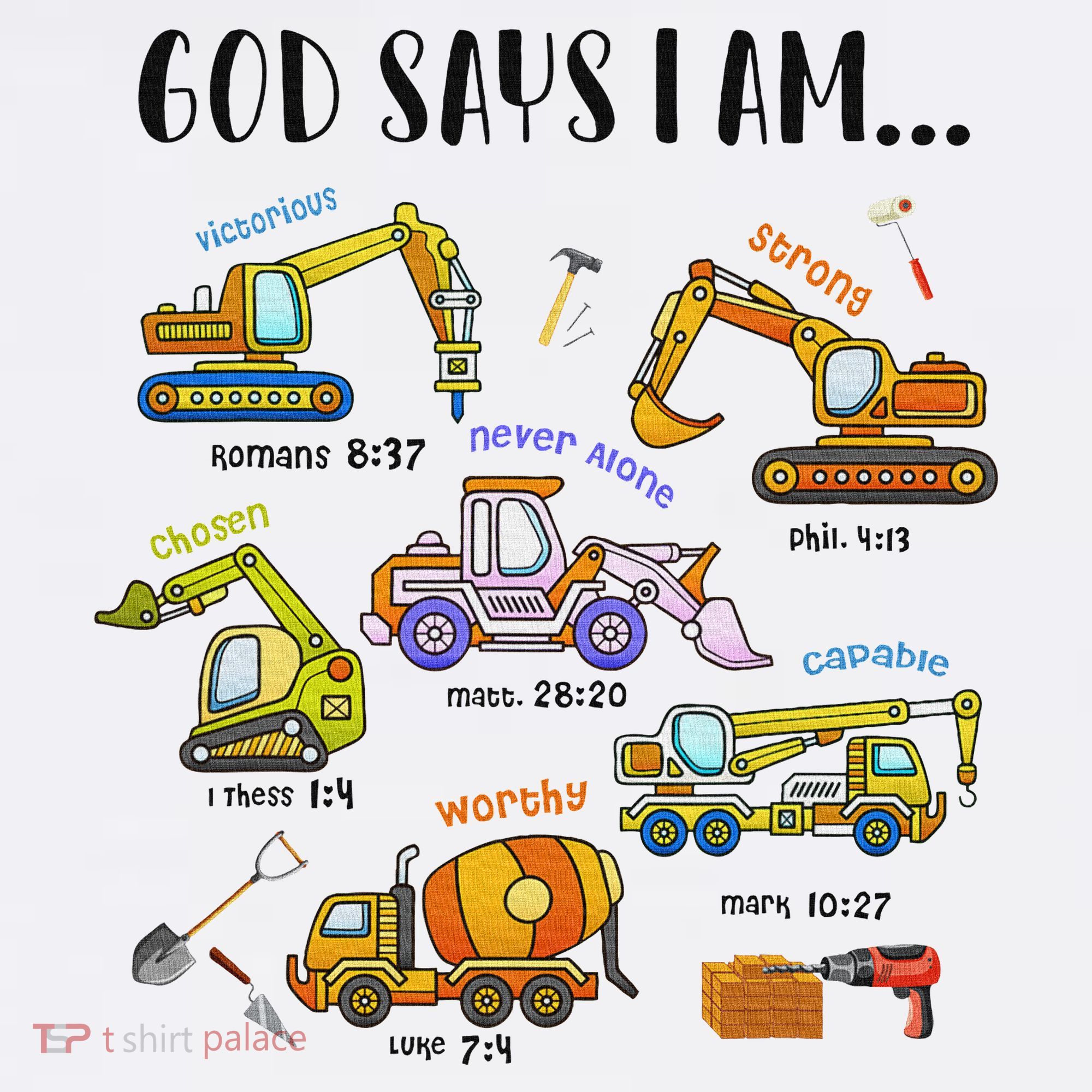 God Says I Am Cute Construction Christian Women's Tank Top