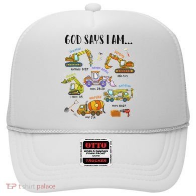 God Says I Am Cute Construction Christian Hat