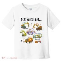 God Says I Am Cute Construction Christian Toddler T-Shirt thumb 0