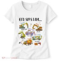 God Says I Am Cute Construction Christian Women's T-Shirt thumb 0