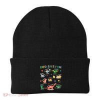 God Says I Am Dinosaur Beanie thumb 0