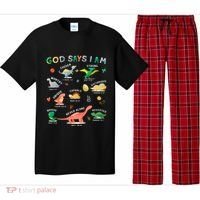 God Says I Am Dinosaur Pajama Set thumb 0