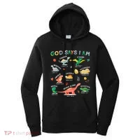 God Says I Am Dinosaur Women's Hoodie thumb 0